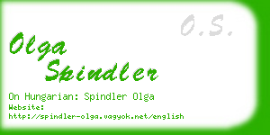 olga spindler business card